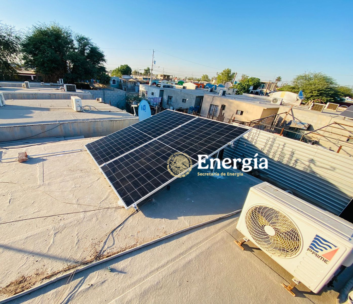 Instalación fotovoltaica del programa Techos Solares para el Bienestar