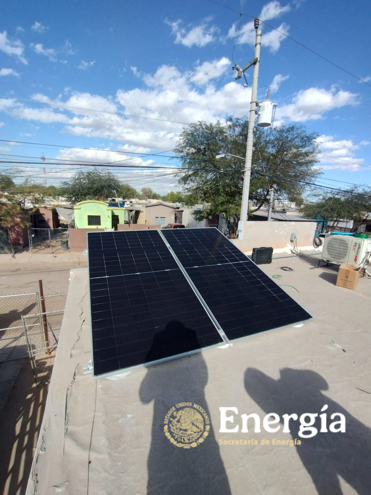 Instalación fotovoltaica del programa Techos Solares para el Bienestar