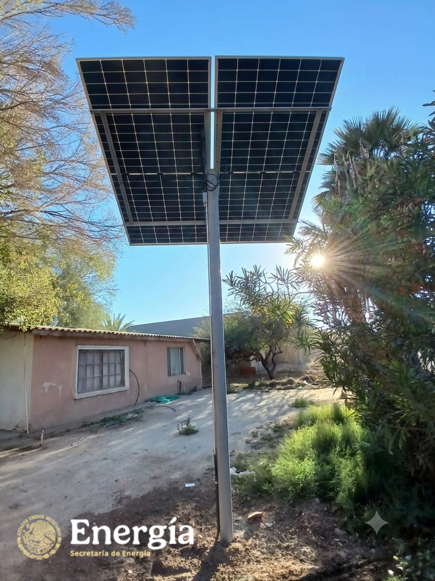 Instalación fotovoltaica del programa Techos Solares para el Bienestar