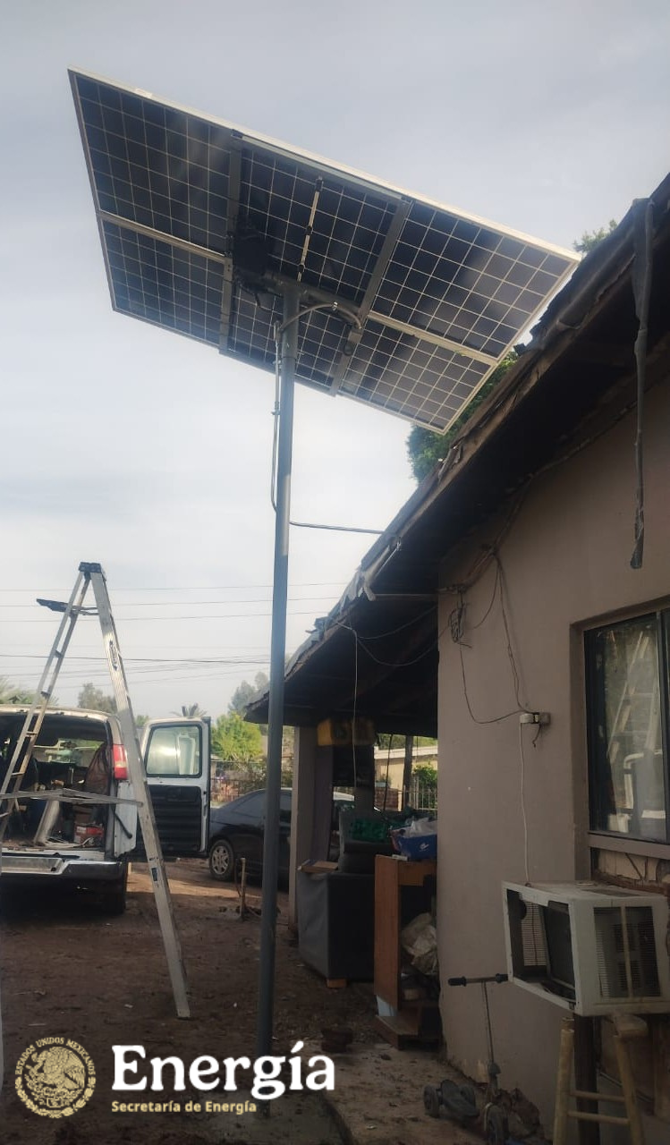 Instalación fotovoltaica del programa Techos Solares para el Bienestar
