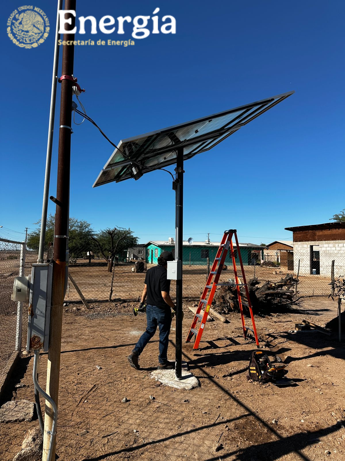 Instalación fotovoltaica del programa Techos Solares para el Bienestar