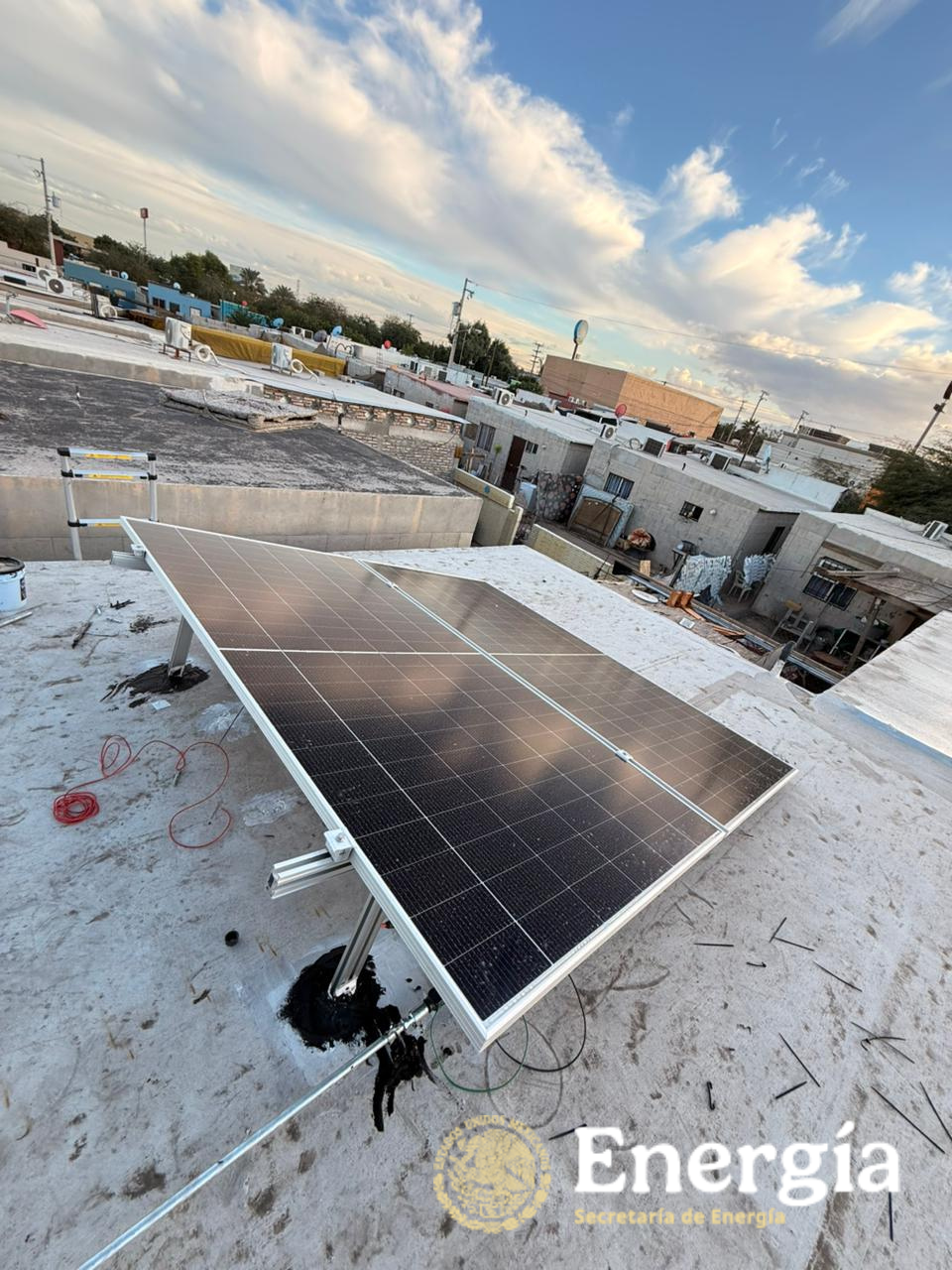 Instalación fotovoltaica del programa Techos Solares para el Bienestar