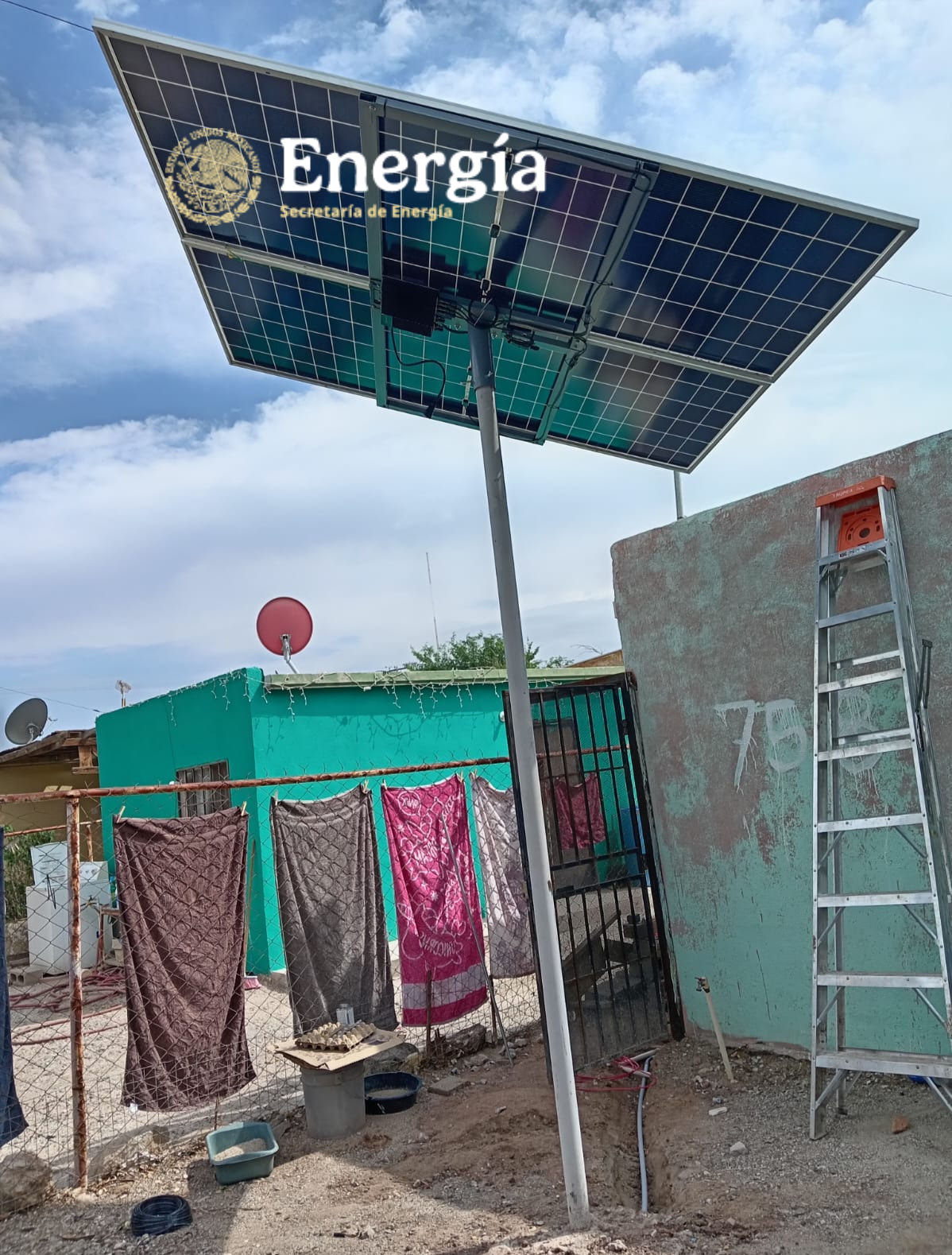 Instalación fotovoltaica del programa Techos Solares para el Bienestar
