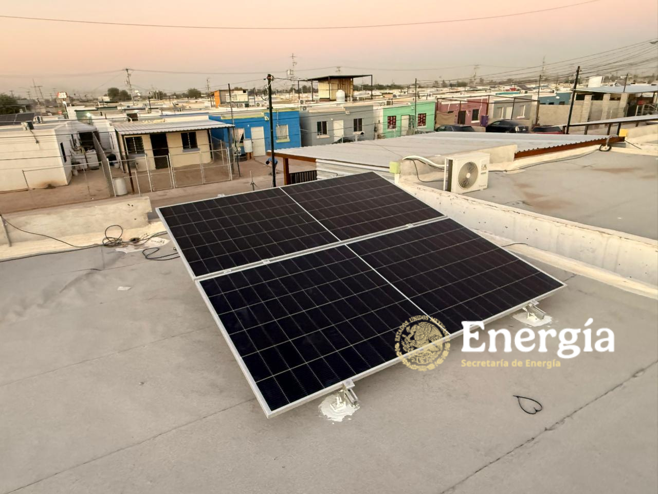Instalación fotovoltaica del programa Techos Solares para el Bienestar