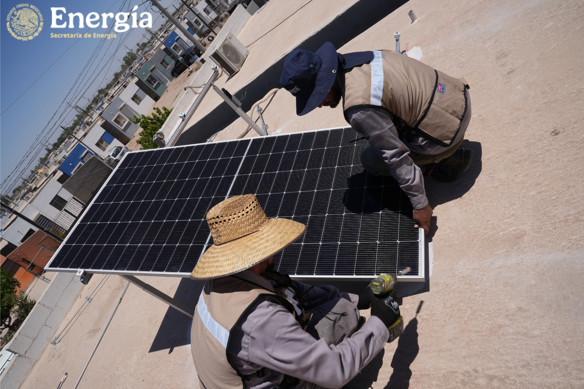 Instalación fotovoltaica del programa Techos Solares para el Bienestar