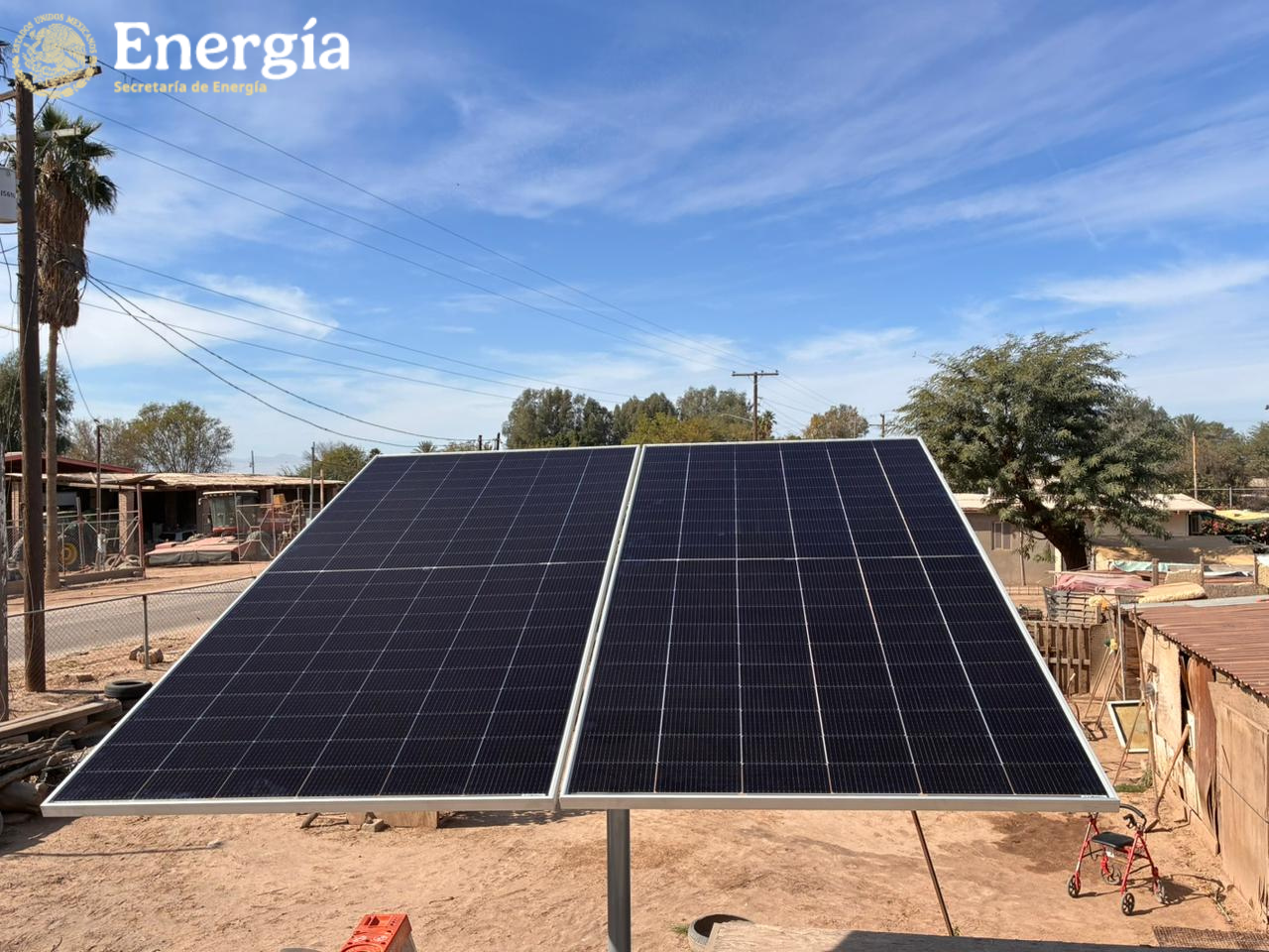 Instalación fotovoltaica del programa Techos Solares para el Bienestar